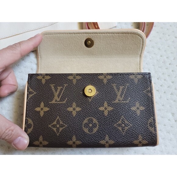 LOUIS VUITTON Pochette FLORENTINE Monogram Waist Bum Bag Crossbody Clutch EUC - Picture 5 of 16